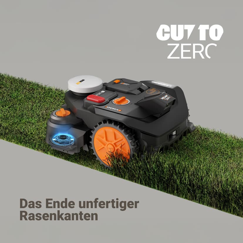 WORX Module Cut to Zero pour Robot Tondeuse Vision Cloud WA0925, Coupe à Ras des Bordures, résultat Net, Compatible avec Les modèles S et M 2WD WR303E, WR304E, WR305E, WR306E, WR365E, WR308E - 2