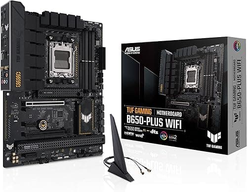 ASUS TUF Gaming B650-PLUS WiFi AMD B650 AM5 Ryzen™ Desktop 9000 8000 et 7000 ATX, 14 Niveaux d'alimentation, PCIe® 5.0 M.2, mémoire DDR5, WiFi 6 et Ethernet 2,5 Go, Prise en Charge USB 4® Aura Sync