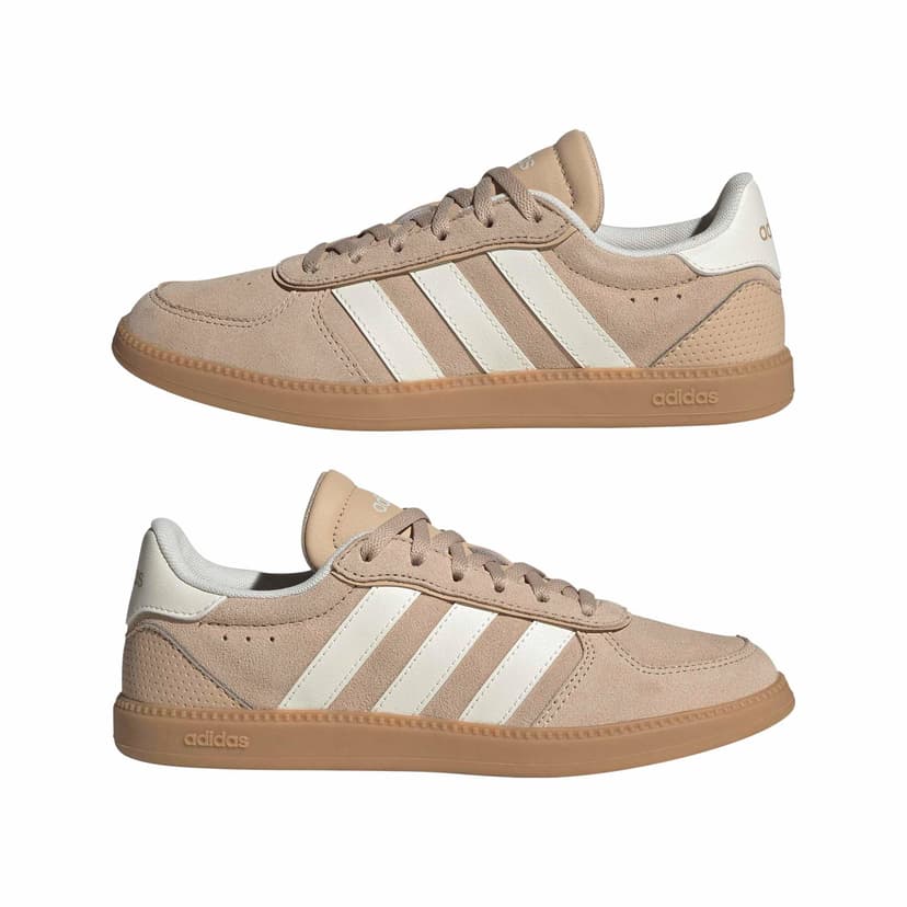 Adidas Mixte Enfant BREAKNET Sleek Shoes Junior, Magic Beige/Off White/Gum 3, 35 1/2 EU - 7