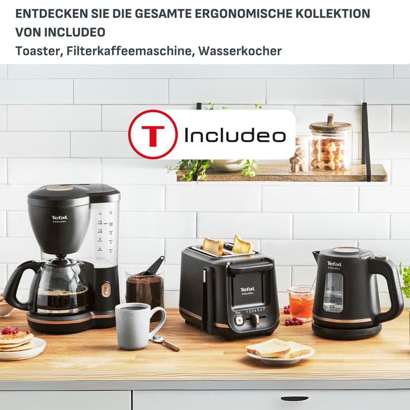Tefal Includeo TT533811 Tostadora, 2 compartimentos, pinzas magnéticas, Tostador botones grandes, 7 niveles de tostado, bandeja recogemigas extraíble, palanca de extracción - 9