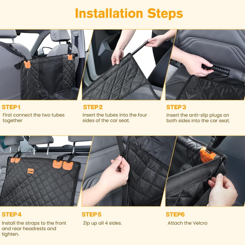 Pecute Extra Stable Dog Car Seat - Pet Car Seat Scratch Proof Car Seat for Dogs Large - 9