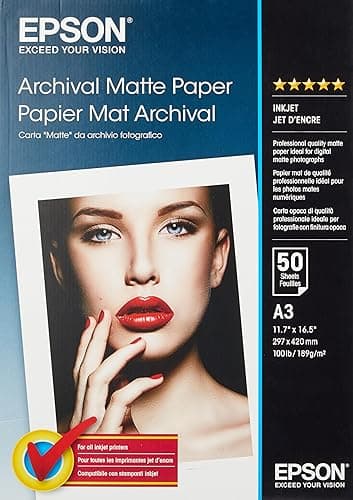 Archival Matte Paper Papier mat A3 (297 x 420 mm) 189g/m2…
