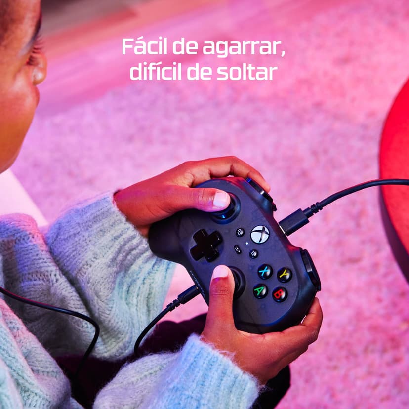 HyperX Clutch Tan - Manette gaming mini compacte noire avec câble pour Xbox Series X|S sous licence et fonctionnalité complète - 8