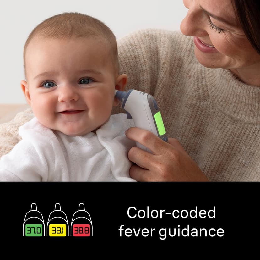 Braun ThermoScan 7 Ear thermometer - Age Precision Technology - Colour-coded Digital Display - Baby and Infant Friendly - #1 Brand among doctors(1) - 4