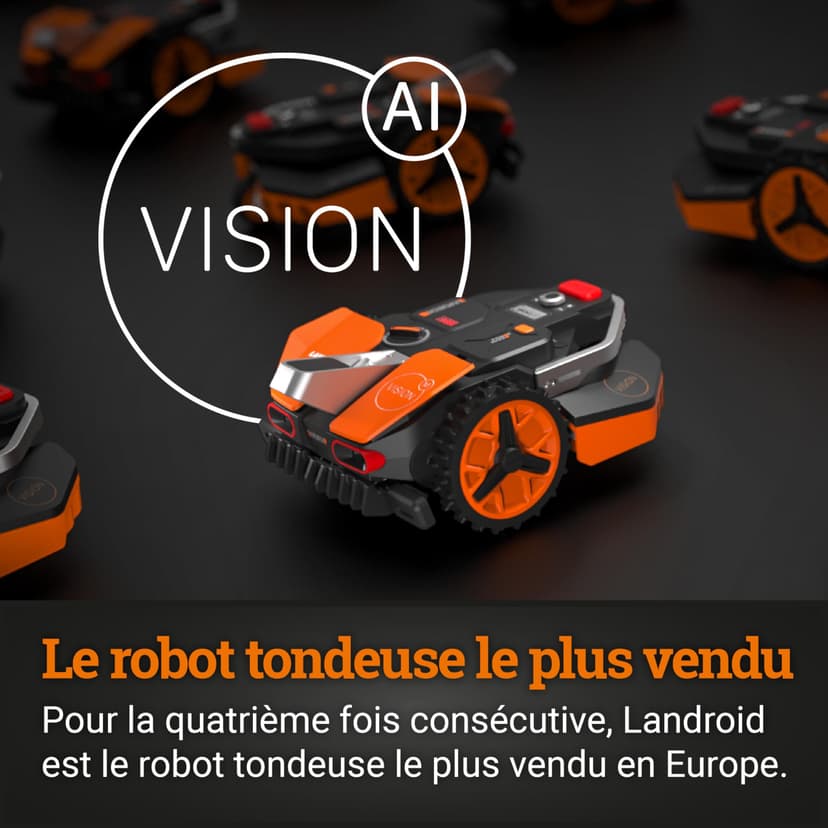 WORX WR202E Landroid Vision Robotic Lawn Mower – 250m² Patented AIA Mowing Multi-Zone, Auto Charging, 20V PowerShare Battery, Rain Sensor, Cut-to-Edge Technology, App-Controlled, 2025 Model - 9