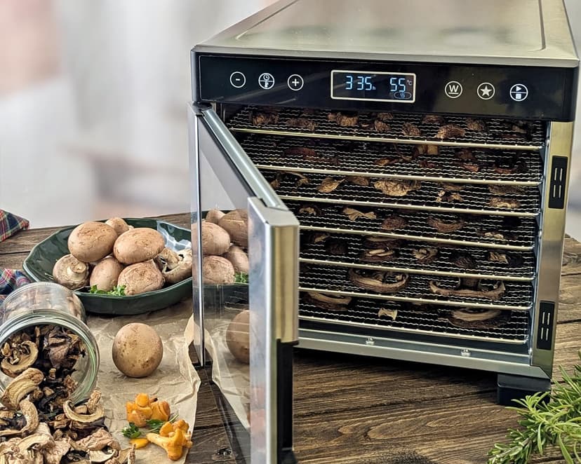 ROMMELSBACHER DA 650 automatic dehydrator, drying surface 0.5 m2, with 7 stainless steel dehydration trays, 1 dehydration rack, 1 dehydration stand, LCD display, - 5