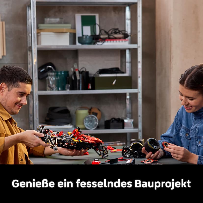 LEGO Technic F1 Ferrari SF-24 - Maquette de Voiture de Course Collector à Échelle 1/8 - Décoration - Inclut Moteur V6, Boîte de Vitesses, DRS et Volant - Idée de Cadeau pour la Fête des Pères 42207 - 4