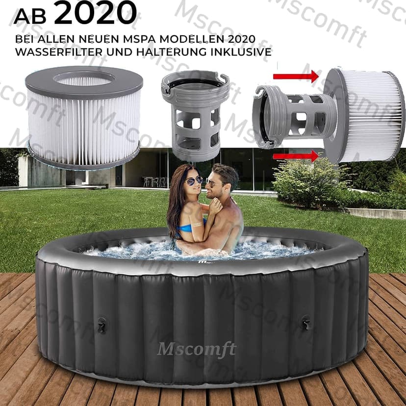 Replacement Filter for MSPA Whirlpoal Replacement Filter Cartridge Water Filter Filter for Whirlpoal, for Hot Submarine and Spa, for Inflatable Pools Water Filter Model from 2020 (Filter Holder) - 4