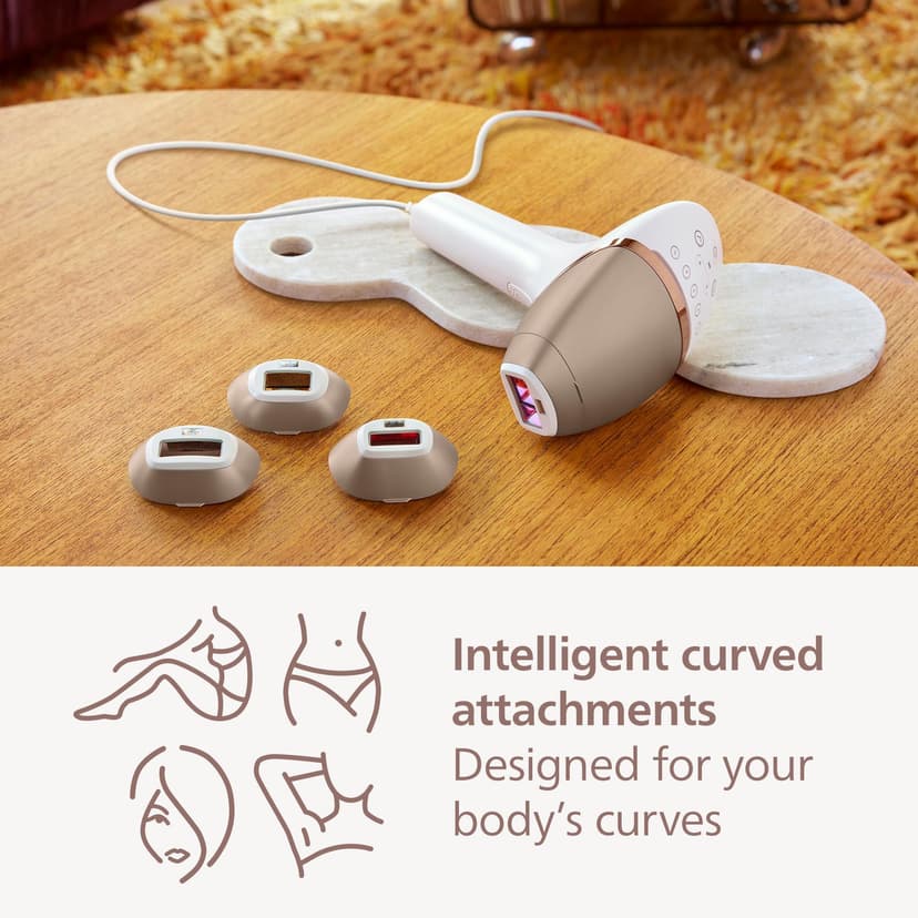 Philips Lumea IPL Hair Removal 8000 Series - Hair Removal Device with SenseIQ Technology, 4 Attachments for Body, Face Bikini and Underarm, Corded Use (Model BRI948/00) - 4