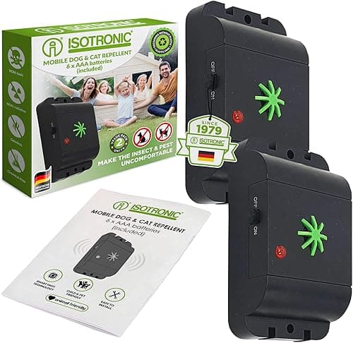 ISOTRONIC® Ultrasonic Cat & Dog Repellent, 2 pieces, Batt…