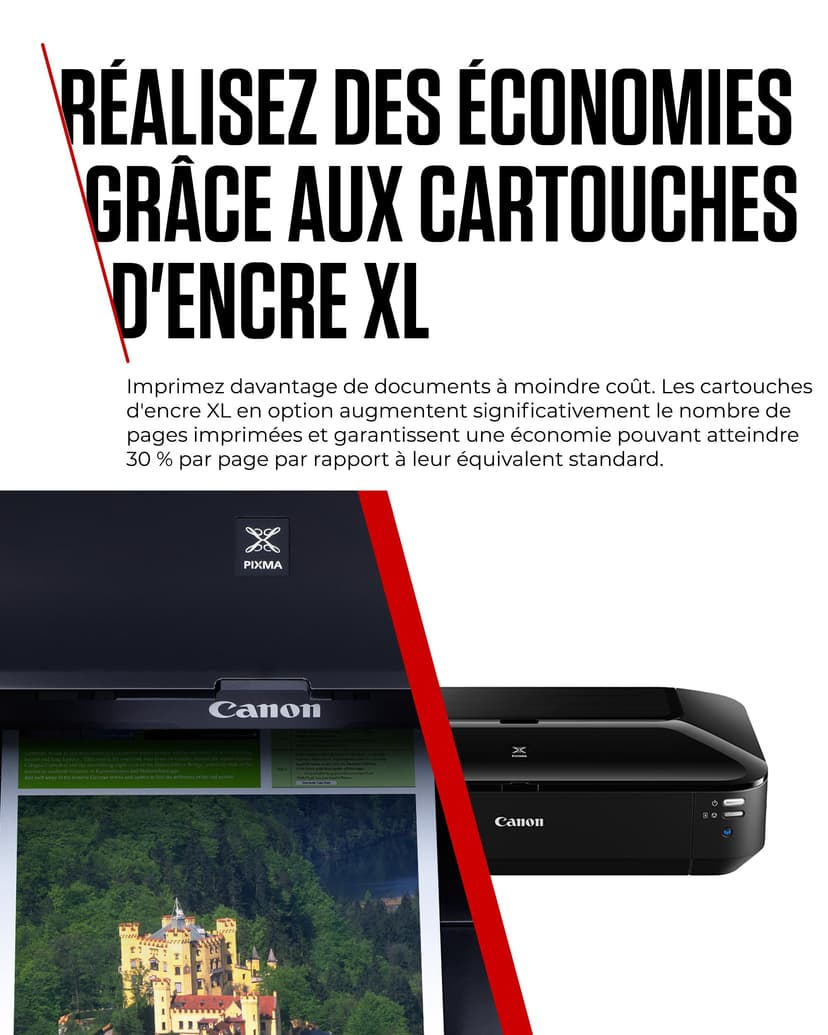 Canon PIXMA iX6850 Imprimante WiFi (Noire) 5 Encres - Imprimante Multifonction de Bureau Hautement Performante - Impressions A3+ de Qualité Pro - Connectivité Wi-FI-Ethernet - Imprimante Jet d’Encre - 8