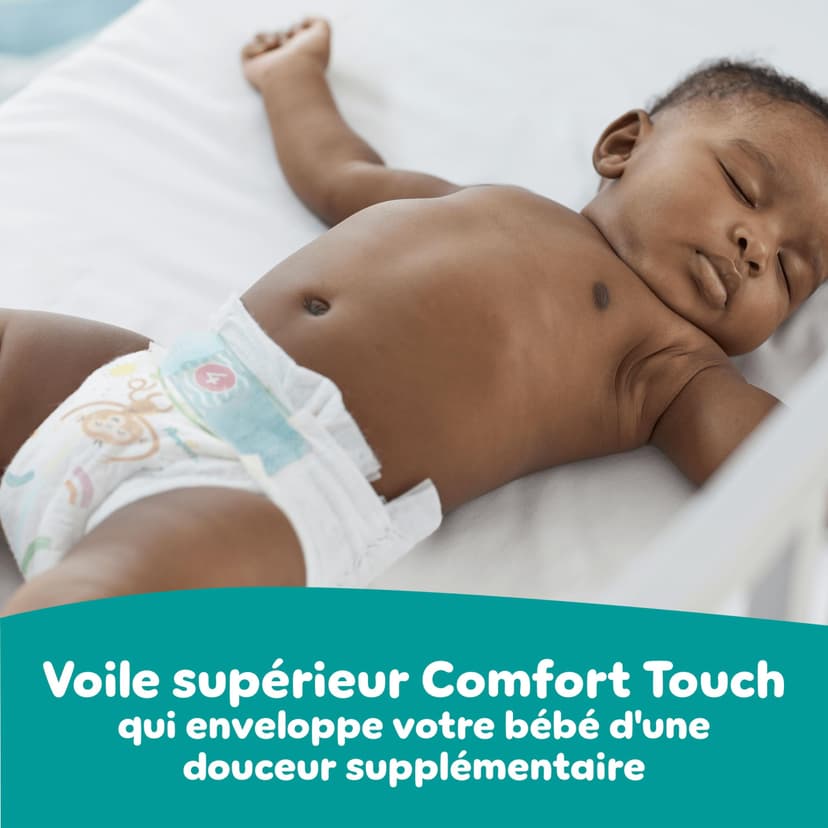 Pampers Baby-Dry, Taille 7, 132 Couches, 15kg+, Une Nuit Jusqu’À 100% Sans Fuites, Pack 1 Mois - 4