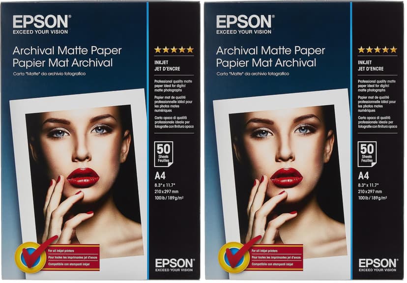 Papier photo A4 mat Epson Archival 189 g/m2, 50 feuilles … - 1