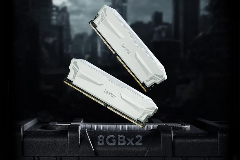 Lexar ARES RGB RAM DDR4 16Go Kit (2x8Go) 4000 MHz, DRAM 288-Pin U-DIMM PC Mémoire RAM, XMP 2.0 Memoire Haute Performance, CL18-22-22-42, PC4-32000, Blanc - 4