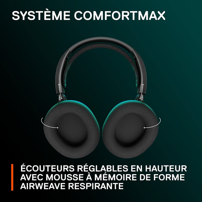 SteelSeries Arctis Nova 7 Wireless Multi-Platform Gaming Headset - Neodymium Magnetic Drivers - Dual Wireless 2.4GHz & Bluetooth - 38H USB-C Battery - ClearCast Gen2 AI Mic - PC, PS5, Mobile - 9