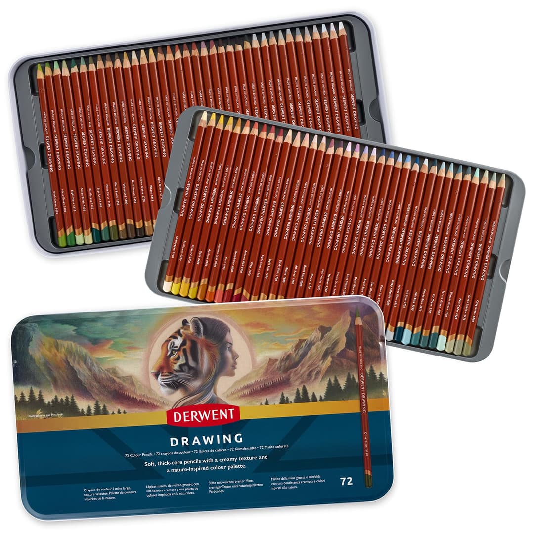Crayons à dessin Derwent, coffret de 72 dans une boîte en…
