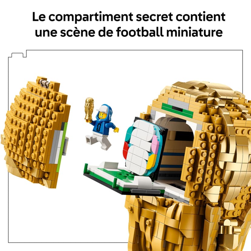 LEGO Editions Trophée Officiel de la Coupe du Monde de la FIFA - Jouet 3D - Maquette DIY avec Minifigurine Collector - Idée Cadeau Football pour la Fête des Pères ou pour Adulte Fan de Sport 43020 - 5