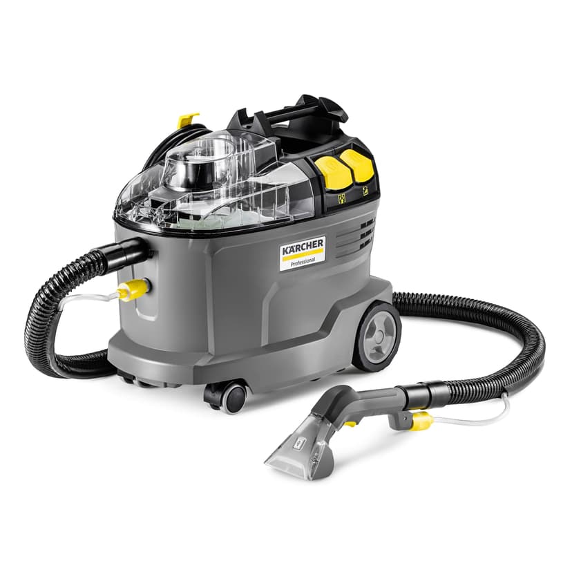 Kärcher Textile Wash Puzzi 8/1, for furniture and textile surfaces, fresh water tank: 8 L, spray quantity: 1 l/min, surface power: 12-18 m²/h, weight: 8.6 kg, ergonomic hand nozzle - 1