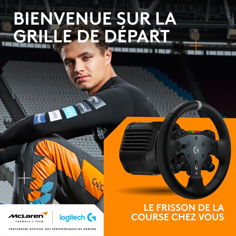 Logitech G RS50 System, configuration de volant de simulation de course en 3 pièces - base de volant RS50 avec Direct Drive 8 Nm, RS Wheel Hub avec 13 boutons et RS Round Wheel 28 cm - Xbox/PC - Noir - 2