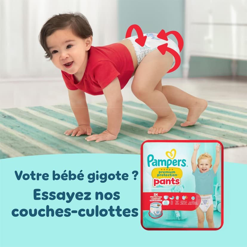 Pampers Couches Premium Protection Taille 3 (6-10 kg), 204 Couches Bébé, Pack 1 Mois, Notre N°1 Pour La Protection Des Peaux Sensibles - 9