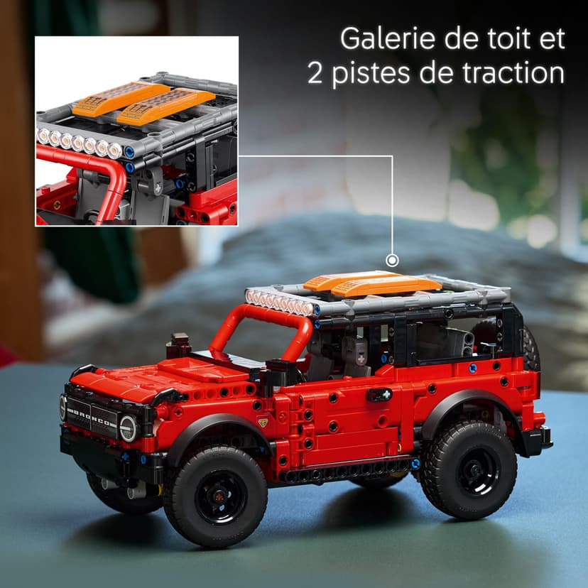 LEGO Technic Ford Bronco SUV Off Road Car Toy - Model Kit with Opening Doors, V6 Engine, Suspension & Steering - Collectible Gift for 9+ Year Old Boys - 42213 - 6