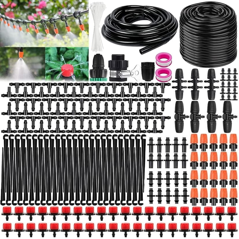 Garden Irrigation System, Garden Irrigation Kit, 50 m + 8… - 1