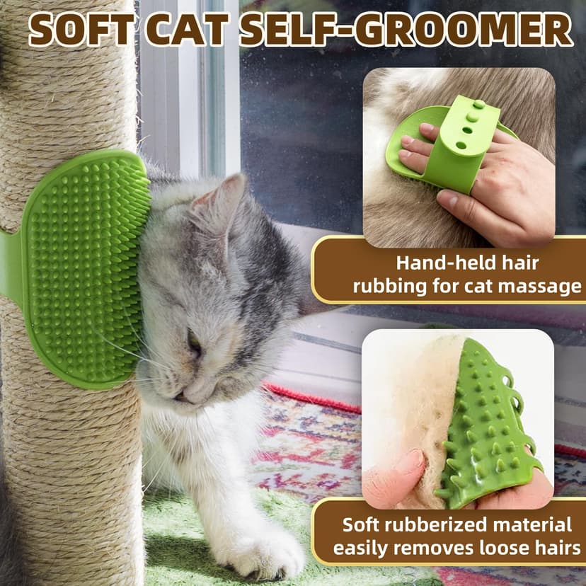 Fantasreen Scratching Post 84cm Cat Scratcher, Tall Scratching Posts for Indoor Cats with Toy and Interactive Ball Self Groomer for Kittens Adults Cats - 3