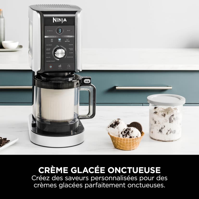 Ninja Creami NC502EU Deluxe Ice Cream Maker with 2 Cups, 10 Functions for Making Ice Cream, Gelato, Sorbet, Frozen Yogurt, Milkshakes, Slushi and - 5