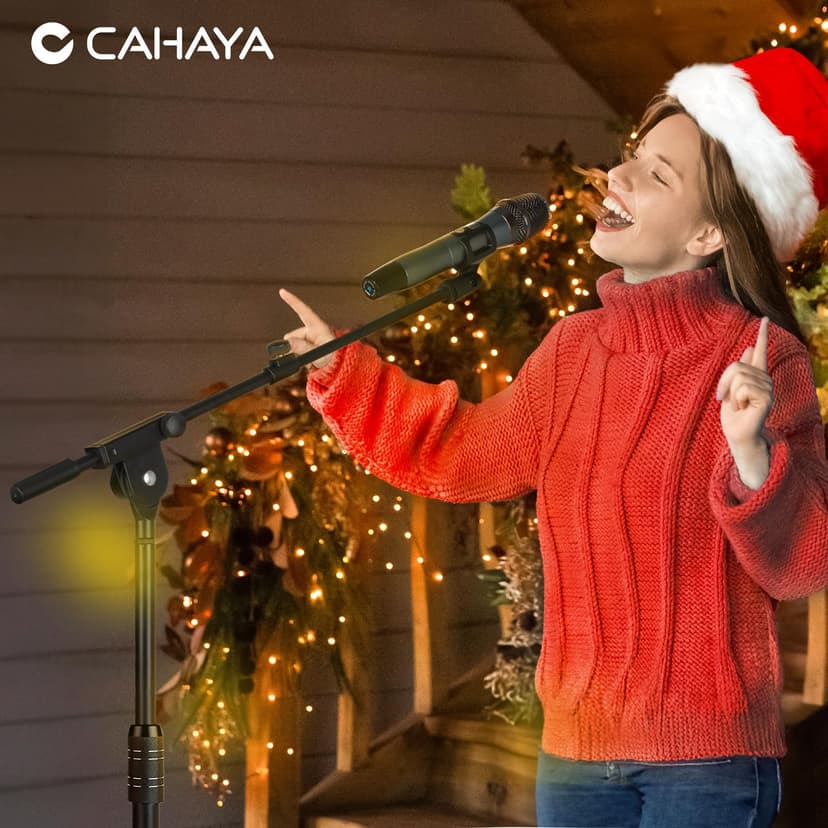 CAHAYA Upgraded Tripod Boom Sheet Microphone Stand Universal Metal Mic Stand with Carrying Bag, for Performance Singing Speech Wedding Stage and Outdoor CY0311 - 9
