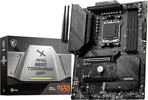 MSI MAG B650 Tomahawk WiFi Carte mère, ATX - pour Processeurs AMD Ryzen 7000, AM5 - VRM Duet Rail 14 Phases, SPS 80 A - DDR5 Memory Boost 6400+ MHz/OC, 2 x Slots PCIe 4.0 x16, 3 x Slots M.2 Gen4