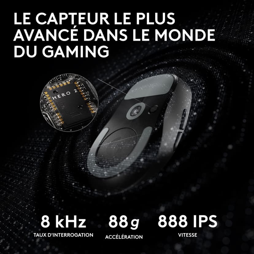 Logitech G PRO X SUPERLIGHT 2 - mouse gaming wireless, mouse Pro-Grade da 60 g 5 pulsanti programmabili, Versione Est Europa,sensore a 44.000 DPI, velocità di aggiornamento di 8 kHz, USB-C,PC/Mac-Nero - 4