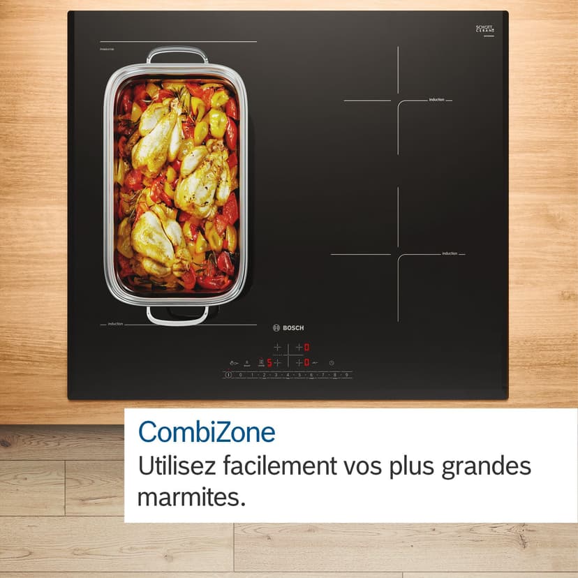 Bosch PVS63KHC1E, Plaque de cuisson induction, Série 6, 4 foyers, 60 cm, Noir sans cadre - 6