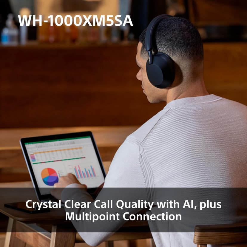Sony WH-1000XM5SA Special Edition Soft Case Premium Noise Cancelling Wireless Over-Ear Headphones, Bluetooth, Clear Call Quality, Hi-Res Audio, Up to 30hr Battery Life, iOS & Android - Black - 8