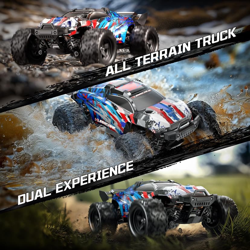 Womaqu Voiture Télécommandée Adulte 1:18 RC Car 4x4 40 km/h Débutant, Voiture Radiocommandée Tout Terrain Compacte avec Transmission Métallique et 2 Batteries, Modèle RC Extérieur - 6