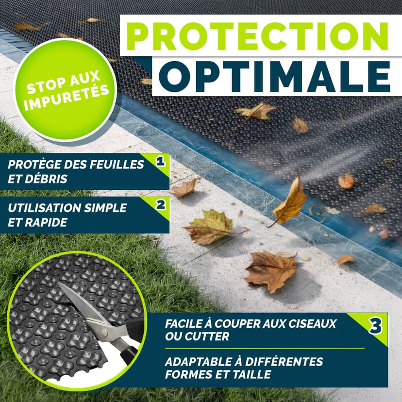 tillvex Elite Pool Solar Foil 400 µm Rectangular 549 x 274 cm Premium Solar Tarpaulin ProHeat QB4 Heat Tarpaulin Can Be Cut to Size Solar Cover Pool Heating for Water Heating - 2