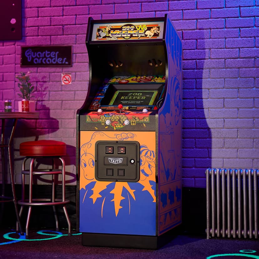 Numskull quarter arcade Zoo Keeper Collector's Edition - Réplique authentique 1/4 échelle en bois, ROM originale, batterie rechargeable et haut-parleurs 3 W - 2