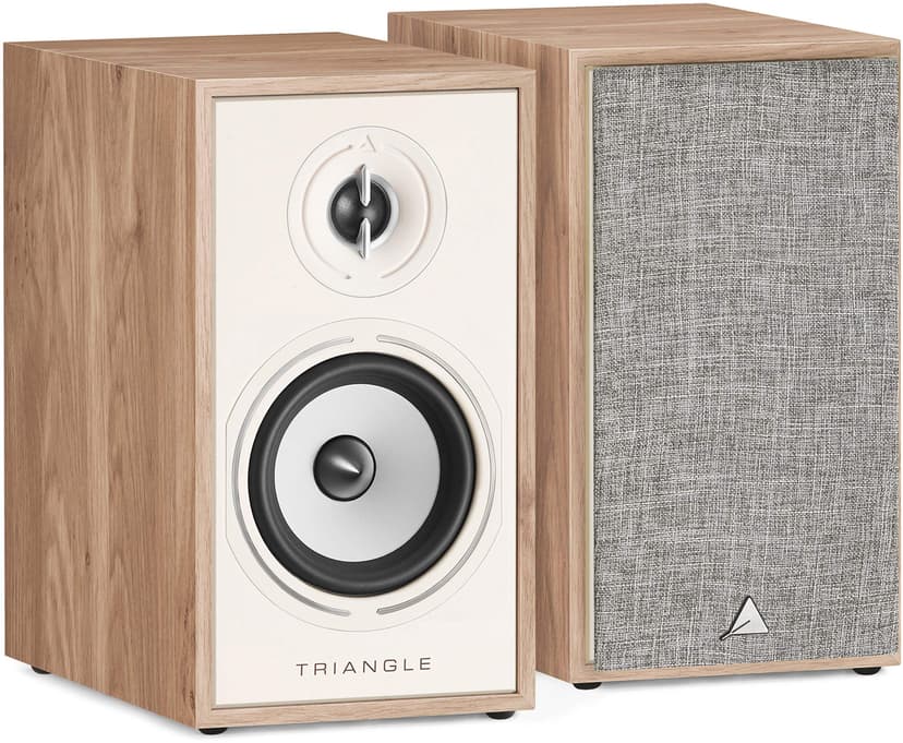 Triangle - BOREA BR02 Hi-Fi Bookshelf Speaker - Admissible Power 80W - Output 89 dB/W/m - Versatile Music and Home Cinema - 176 x 310 x 274 mm - Light Oak (Pair) - 1