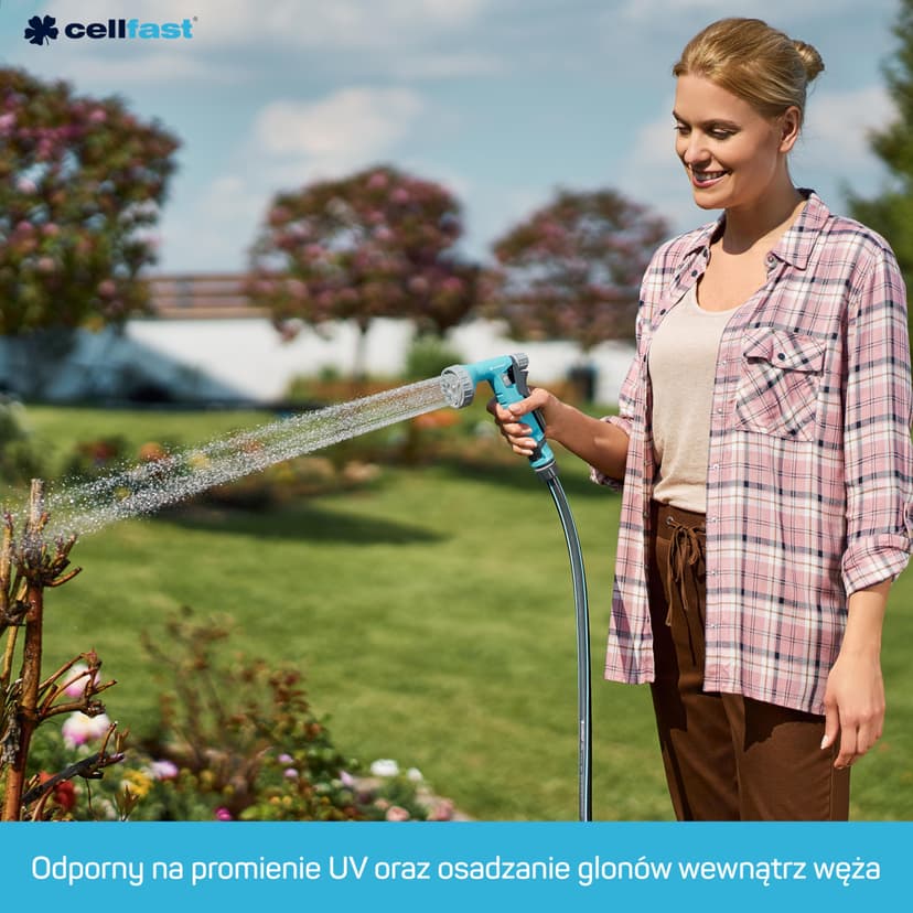Cellfast Garden Hose MULTIFLEX PRO, Heavy Duty 6-Layer, ATS2 Tricot Braid, UV and Algae Resistant, Free of Heavy Metals, Velvet Technology, 35 Bar, -20/+65°С Temp. 3/4", 30m - 4