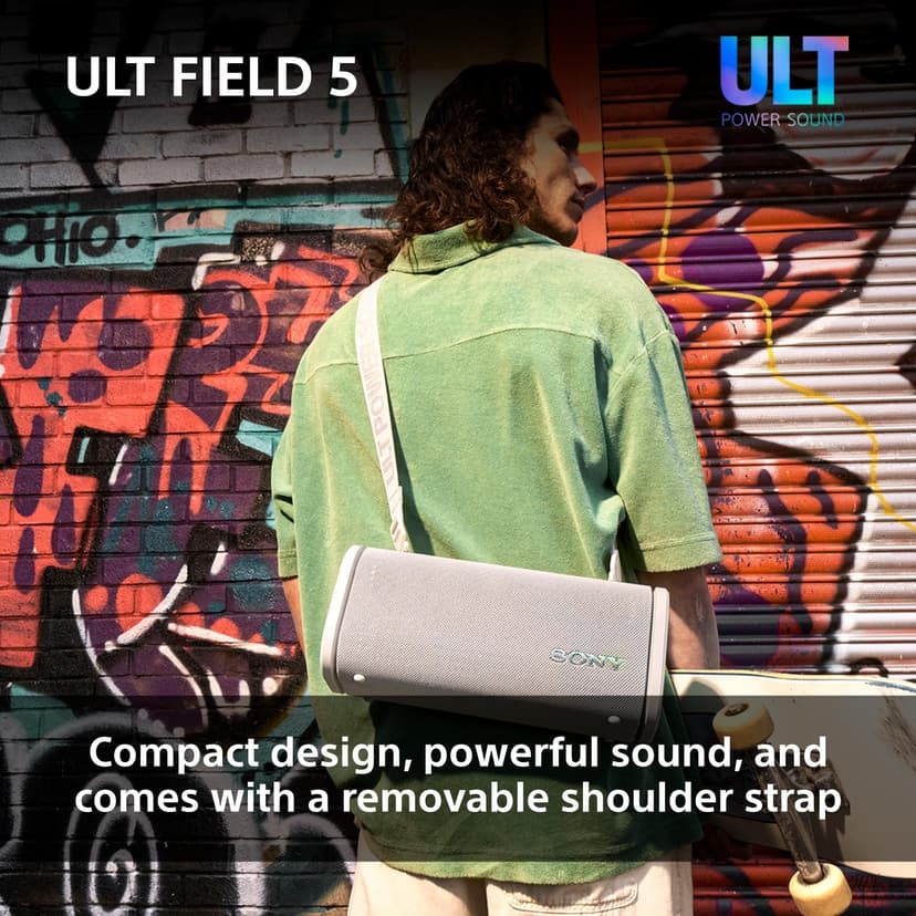 Sony ULT FIELD 5 - Powerful Bluetooth Portable Speaker, 25hr Battery, 2 x ULT POWER SOUND modes, IP67, Waterproof, Dustproof, 360 Lights, Detachable Shoulder Strap, Compact - Black - 5