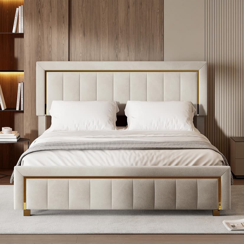 Mutuolux Lit Coffre 160x200 de Rangement avec Tête de Lit… - 1