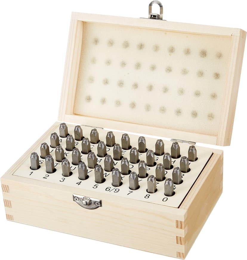 Amazon Basics Metal and Leather Stamp Kit - 4 mm - 1