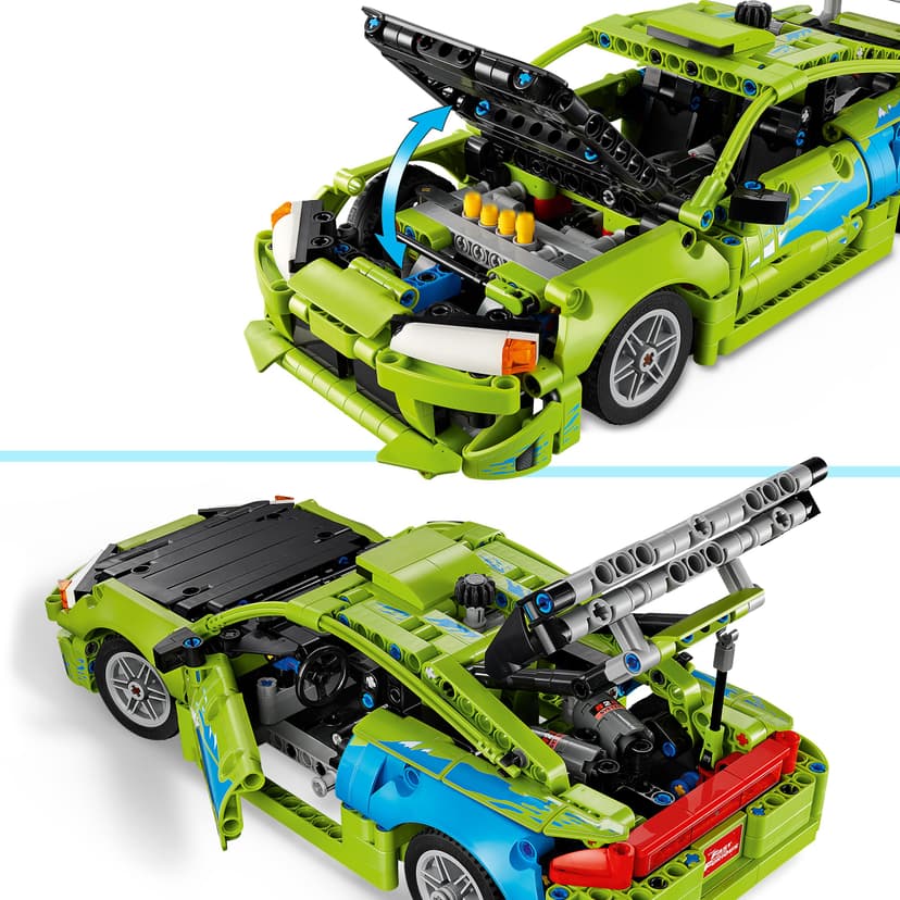LEGO Technic Fast and Furious Mitsubishi Eclipse Car Model Kit - Collectible STEM Set incl. Steering & 2 NOS Bottles - Gift for 14+ Year Old Teenage Boys & Adult Movie Fans - 42229 - 4