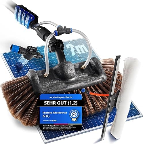NTG Brosse de Lavage télescopique 1,68-7 m Tête de Brosse…