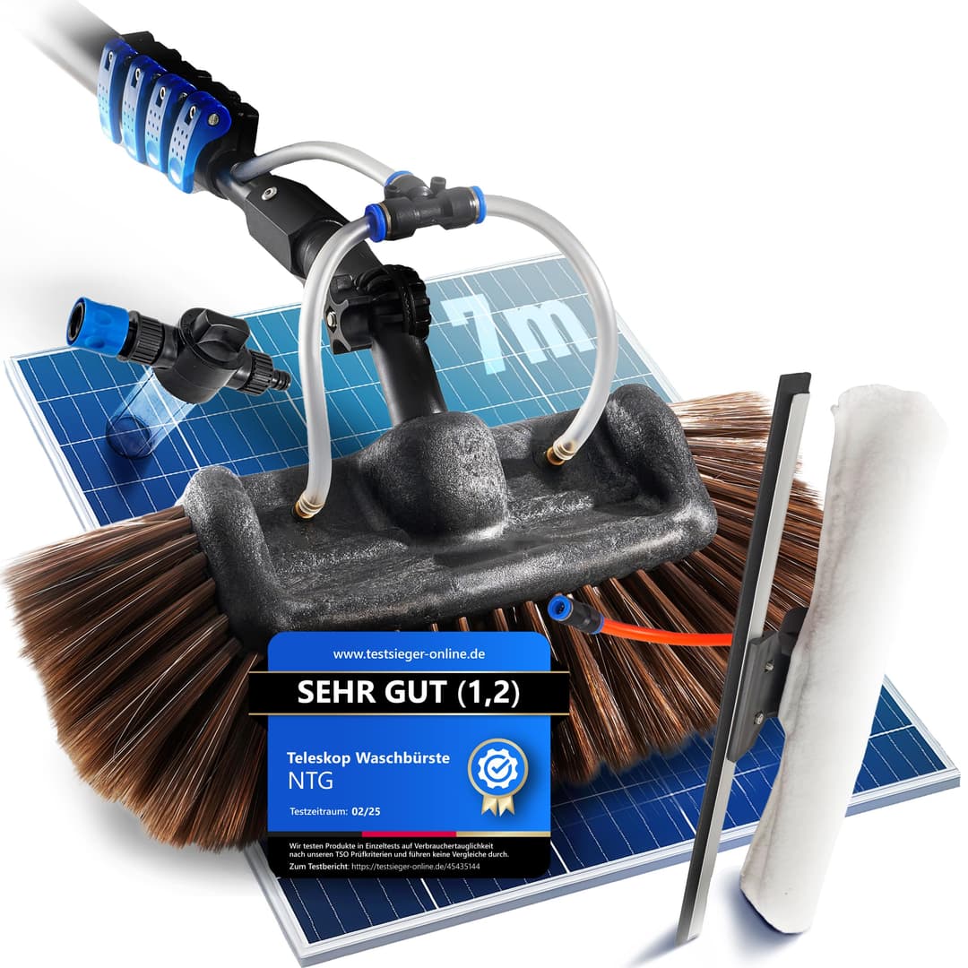 NTG Brosse de Lavage télescopique 1,68-7 m Tête de Brosse…