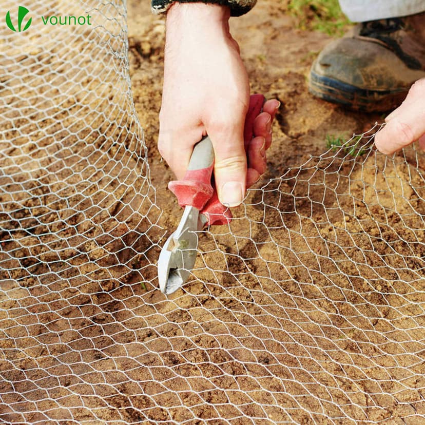 VOUNOT Chicken Wire Mesh Roll, PVC Coated Hexagonal Wire Mesh Fencing, Wire Poultry Netting, 1m x 25m, Hole Size: 25mm, Green - 5