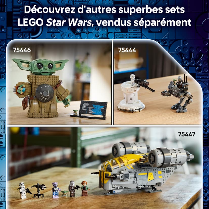 LEGO Star Wars 75445 Anzellan Starship Toy - The Mandalorian and Grogu Model Kit w/ 3 Figures & a Droid Workshop - Birthday Gift for 9+ Year Old Boys, Girls & Fans - 8