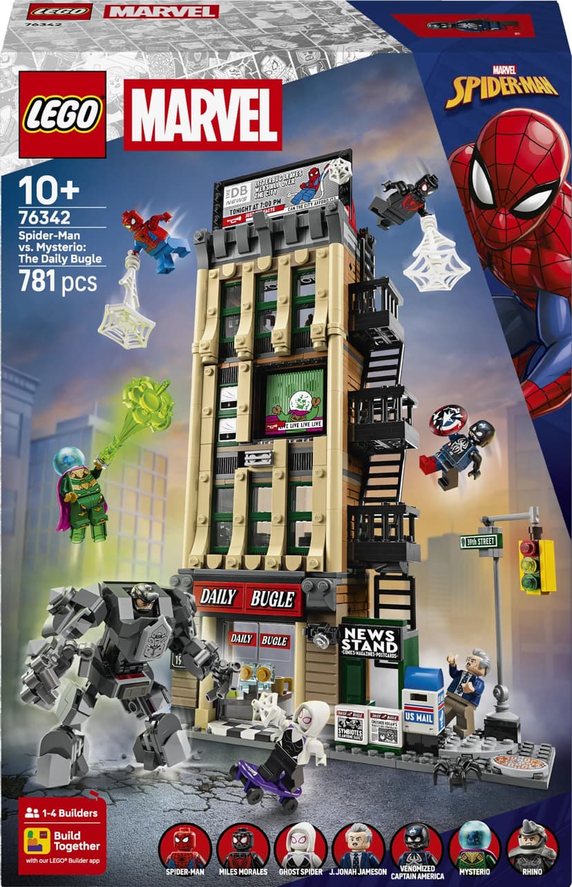 LEGO | Marvel Spider-Man vs. Mysterio: The Daily Bugle Building - Superhero Toy w/a Mech Action Figure & 7 Minifigures - Birthday Gift for 10+ Year Old Boys & Movie Fans - 76342 - 6