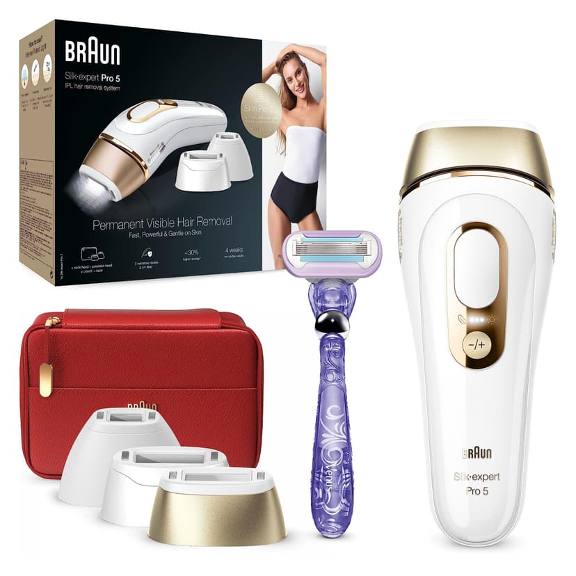Braun Epilateur Lumiere Pulsee Silk·expert Pro 5 PL5157, Epilation Semi-Définitive, Alternative Au Laser, Résultats En 2 Séances, Rasoir Gillette Venus, Tête De Précision Pour Jambes, Maillot, Plus - 1