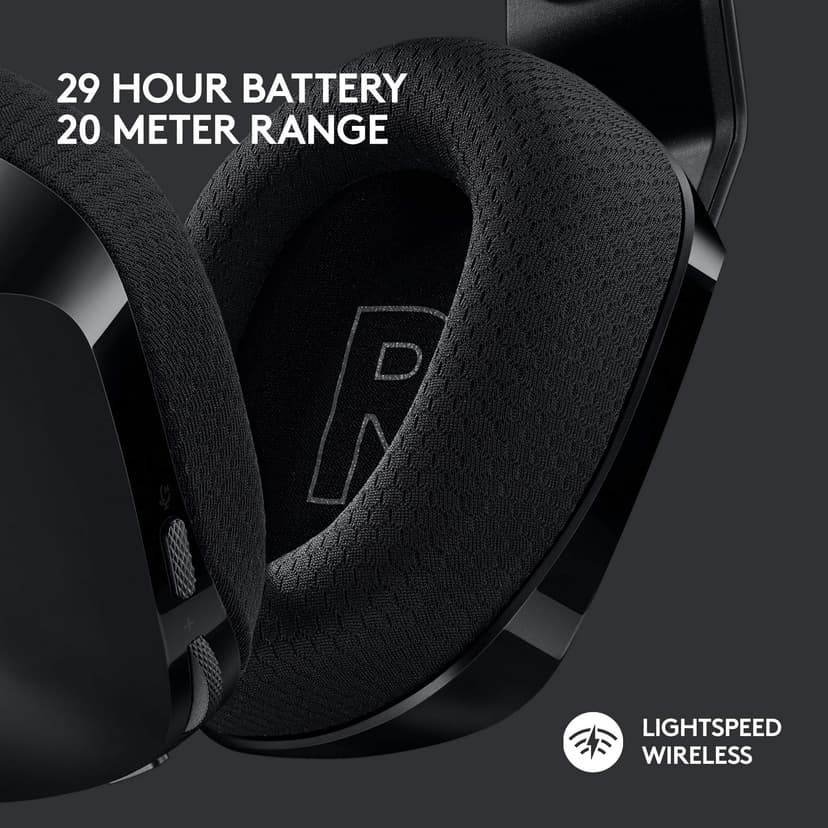 Logitech G G733 LIGHTSPEED Wireless Gaming Headset with suspension headband, LIGHTSYNC RGB, Blue VO,CE mic technology and PRO-G audio drivers, Lightweight, 29 Hour battery life, 20m range - Black - 3