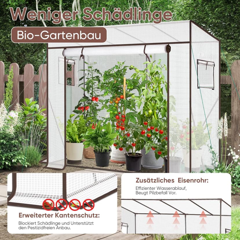 Sekey Greenhouse XL 200 x 77 x 146 / 170 cm / Foil Tomato Greenhouse / Walk-in Greenhouse Grow House / Plant House / Garden greenhouse / Plastic Greenhouse / Cold frame / Garden Grow House durable - 5